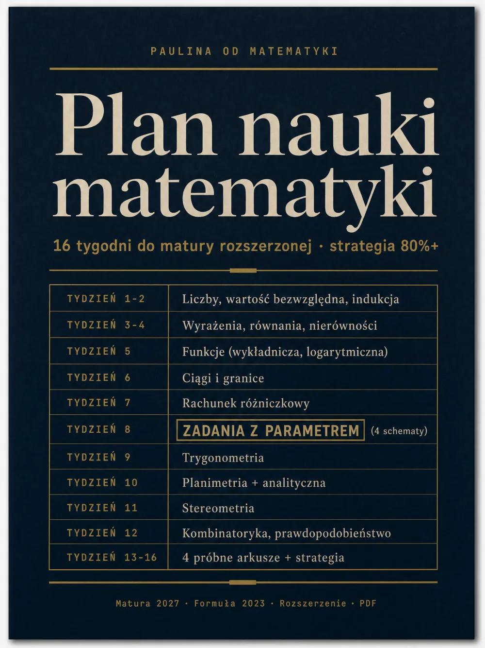 Podgląd planu nauki - Plan nauki do matury rozszerzonej
